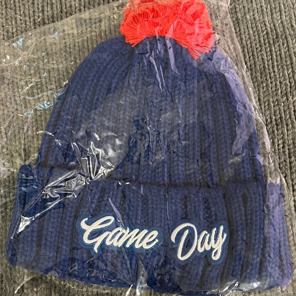 Anthropologie The Wild Collective Blue Floral Beanie
